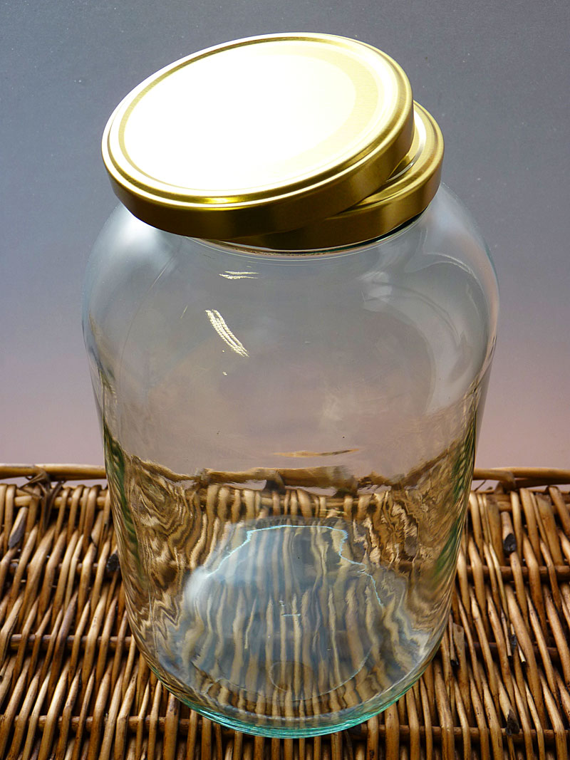 4,2-Liter Twist-Off-Glas mit Deckeln. Ideal für Kombucha, Kefir, Wasserkefir und Fermentation