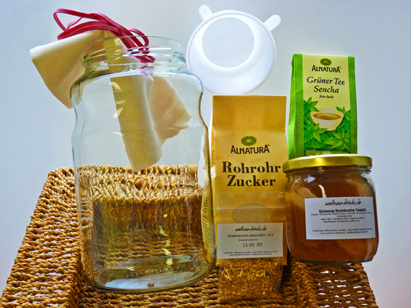 kombuchakomplett_ginseng2 Ginseng Kombucha Starter Set with 2.5 liter jar