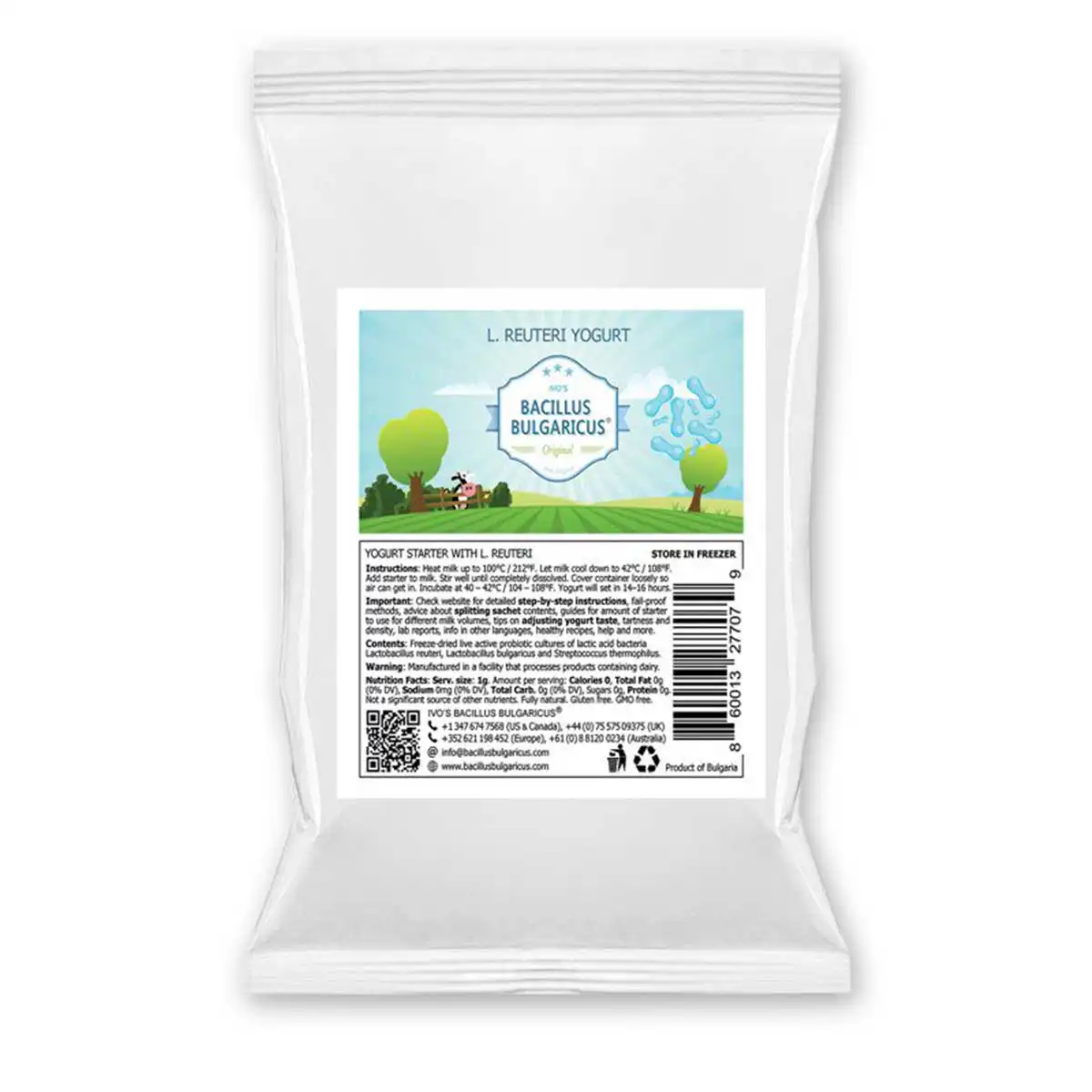 Make L. reuteri Yogurt at Home – with L. reuteri & L. bulgaricus Cultures (3-Pack)